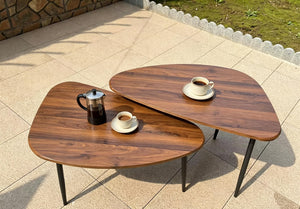 Oval Nesting Coffee Table Set