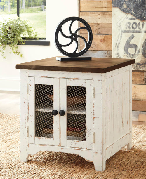 Wystfield Farmhouse End Table with Storage