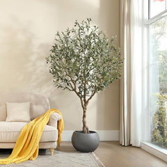 7 ft Artificial Olive Tree in Pot
