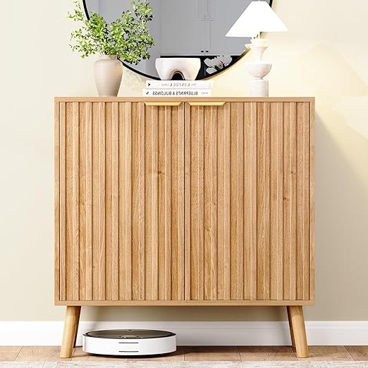 Wood Storage Cabinet with Doors