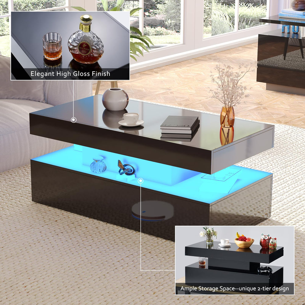 5-Piece Modern Living Room Furniture Set with Electric Fireplace TV Stand