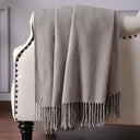 Silk Throw Blanket with Hand-Knotted Fringe