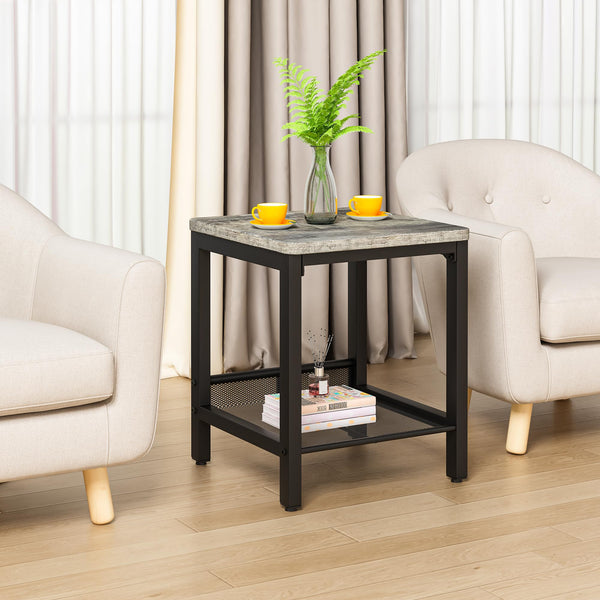 3-Piece Coffee & End Table Set – Metal Frame