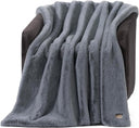 Plush Faux Fur Throw Blanket 50x70 Inch