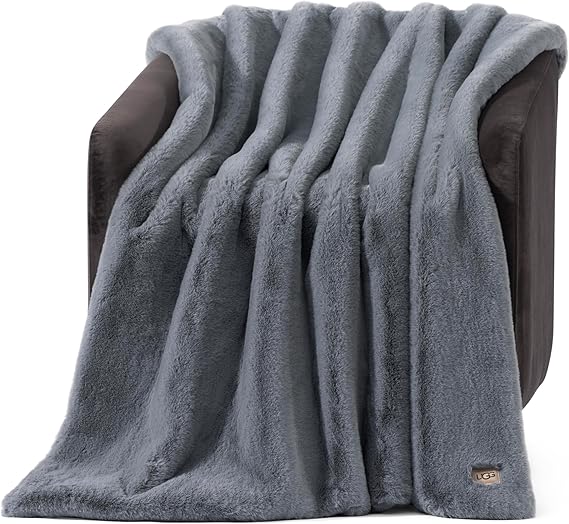 Plush Faux Fur Throw Blanket 50x70 Inch
