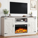 66" Farmhouse Fireplace TV Stand for 75" TVs