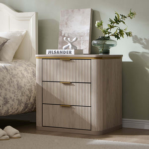 3-Drawer Nightstand Set of 2