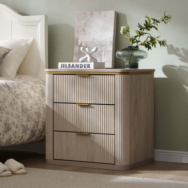 3-Drawer Nightstand Set of 2