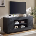 70-Inch TV Stand with Open Shelves and Side Cabinets