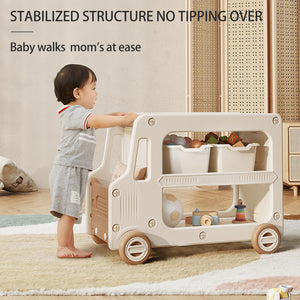 Kids Toy Storage Organizer with Bins & Bookshelf, 2-Layer Cabinet