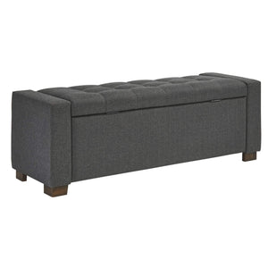 Tufted Storage Bench with Hinged Lid