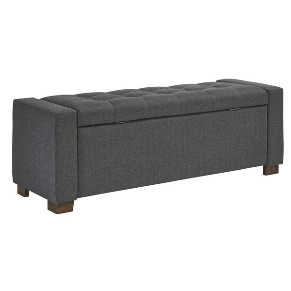 Tufted Storage Bench with Hinged Lid