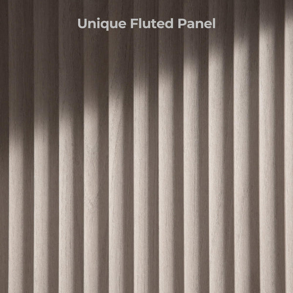 Round Fluted Coffee Table with Storage