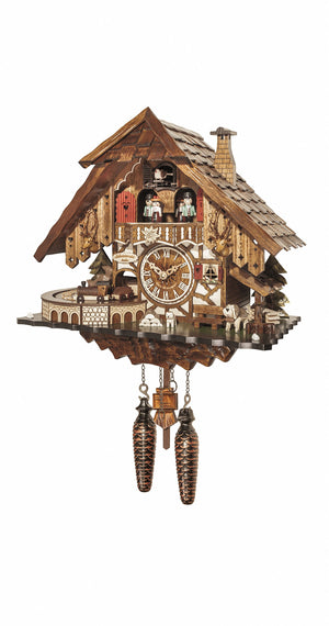 Black Forest Cuckoo Clock with Music, Dancers and Moving Train