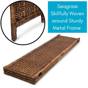 3 Panel Seagrass Room Divider – Foldable Privacy Screen