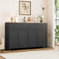 55" Kitchen Buffet Cabinet with Storage Drawers & Shelves