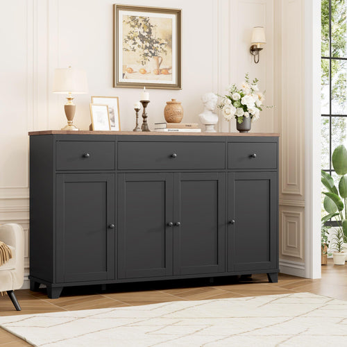 55" Kitchen Buffet Cabinet with Storage Drawers & Shelves
