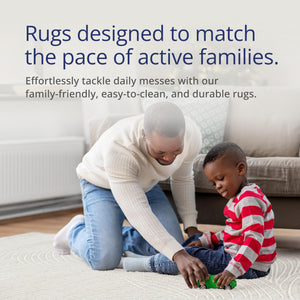 Cream Wave Texture Area Rug – Polypropylene, Rectangular, Multiple Sizes