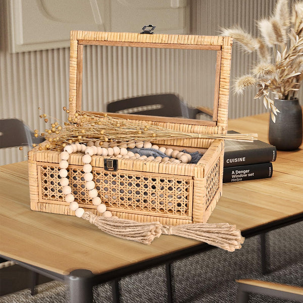 Rattan Decorative Box with Lid – Set of 2