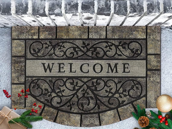 Heavy Duty Rubber Welcome Mat – Non-Slip, Outdoor, 24" x 36"