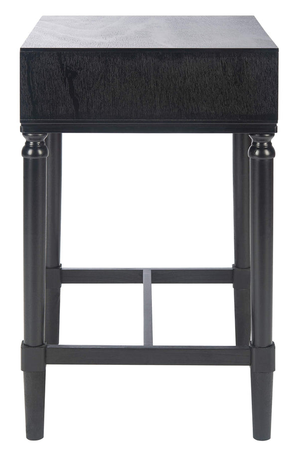 Contemporary Black Accent Table with Drawer