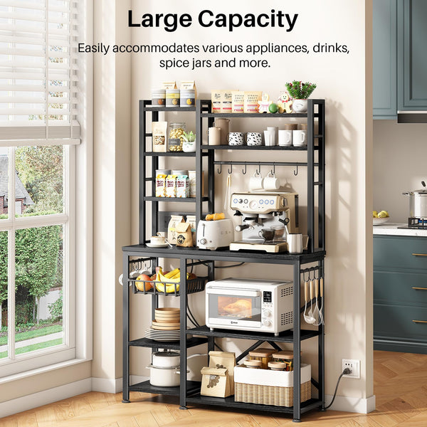 10-Shelf Kitchen Baker's Rack with Power Outlet