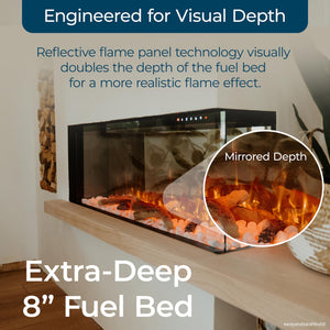 49" Multi-Sided Built-in Electric Fireplace