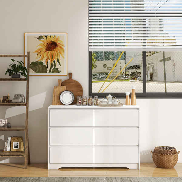 6-Drawer Double Dresser with Deep Storage
