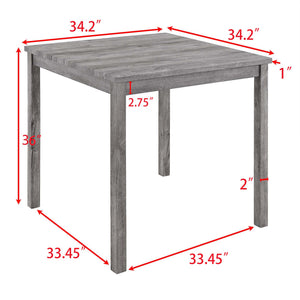 5-Piece Counter Height Dining Set with 4 Upholstered Bar Stools
