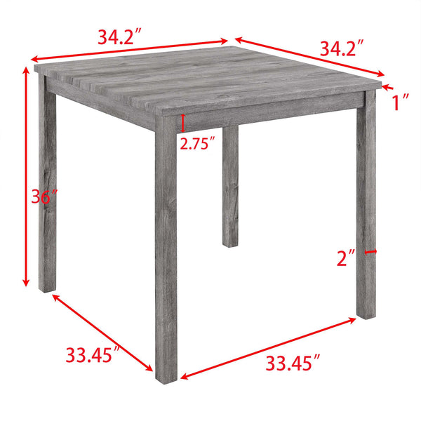 5-Piece Counter Height Dining Set with 4 Upholstered Bar Stools