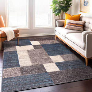 Contemporary Geometric Area Rug – Non-Slip, Non-Shedding | 7'10" x 10'