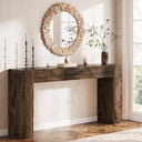 Solid Wood Farmhouse Console Table 63 Inch