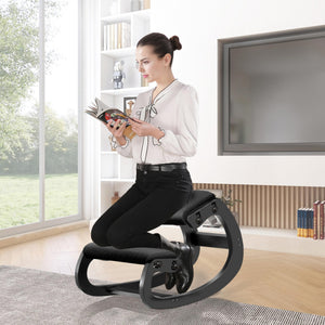 Adjustable Ergonomic Kneeling Chair – Rocking Posture Stool with Solid Wood Frame
