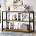 47" Industrial Console Table with 3-Tier Storage Shelves