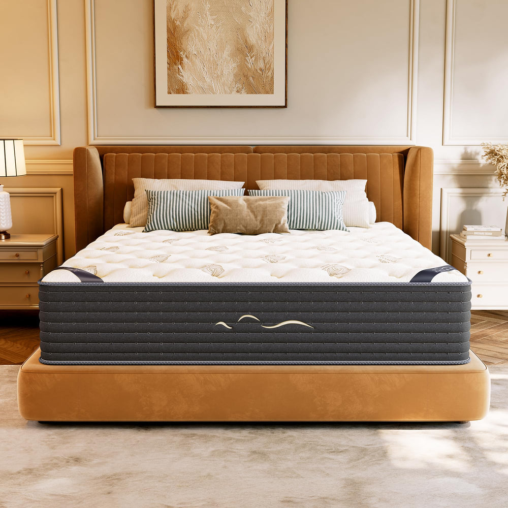 Cashmere Hybrid Mattress – Dual-Sided Cooling Gel Memory Foam with Pocket Springs