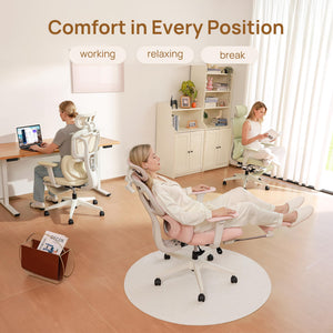 Ergonomic High Back Office Chair with Lumbar Support, Headrest & Footrest