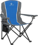 Oversized Folding Camping Chair with Cup Holder & Lumbar Support
