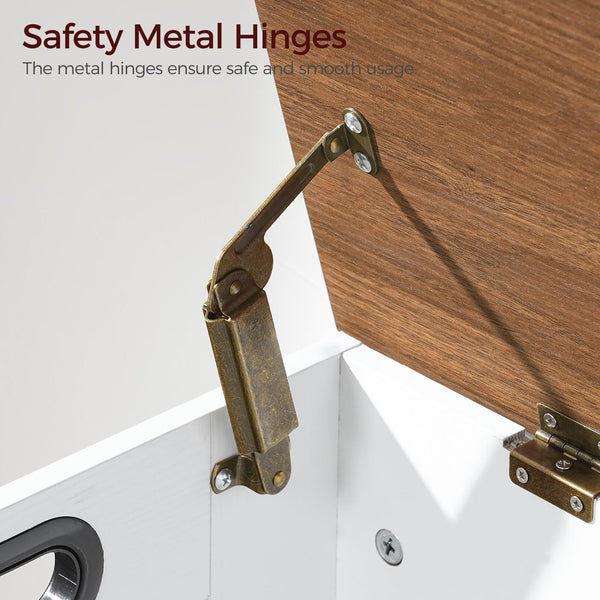 Extra Large Storage Chest Bench with Safety Hinges