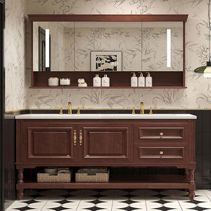 Bathroom Vanity with Sink, Smart Mirror & Open Shelves