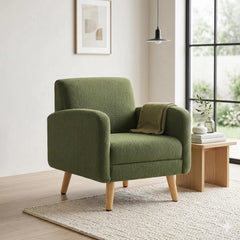 Mid-Century Modern Boucle Accent Chair