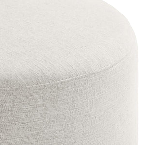 Round Woven Fabric Ottoman with Legs