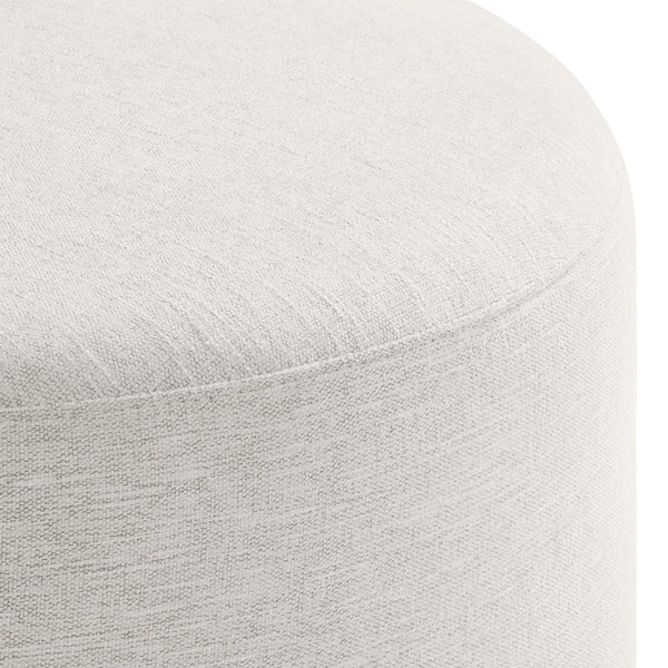 Round Woven Fabric Ottoman with Legs