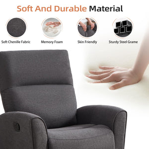 Swivel Rocker Recliner – Grey
