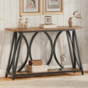 47-Inch Industrial Console Table with Shelves
