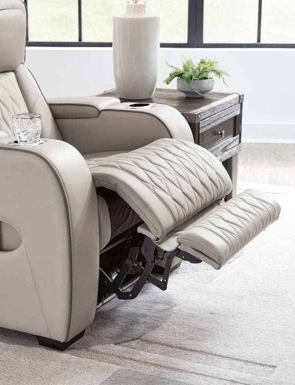 Power Reclining Loveseat with Console, LED Lights & USB Charging