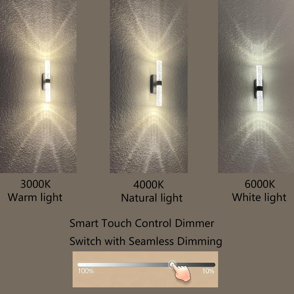 Rechargeable LED Wall Sconces Set of 2 with Remote Control