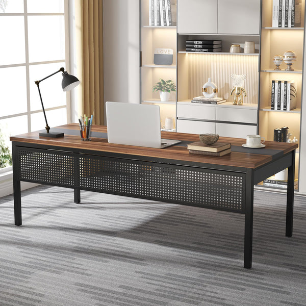 Large Executive Office Desk 70.8 Inch with Privacy Panel