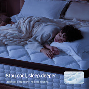 Hybrid Mattress in a Box – Pocketed Coils & Memory Foam, Medium Firm
