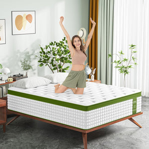 Queen Mattress – 12 Inch Cooling Gel Hybrid, Medium Firm, Pocket Spring