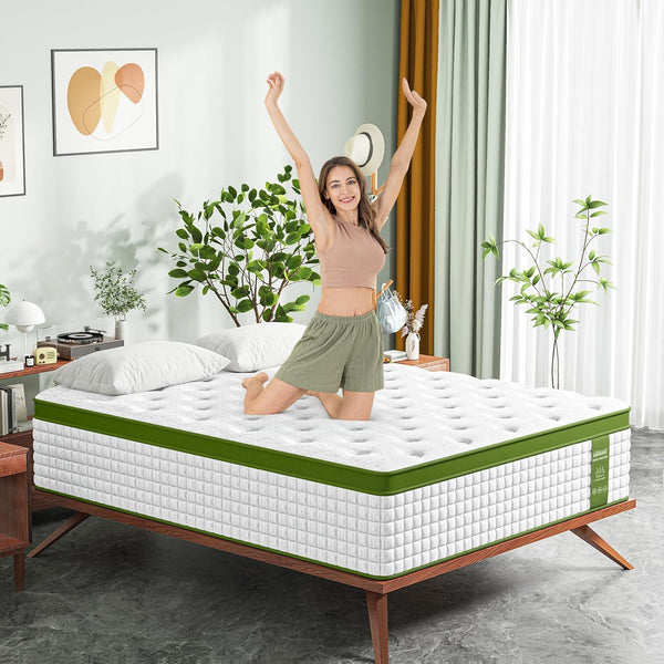 Queen Mattress – 12 Inch Cooling Gel Hybrid, Medium Firm, Pocket Spring